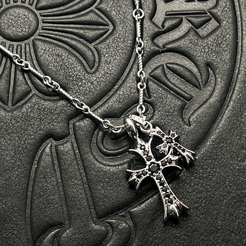 White gold black diamond