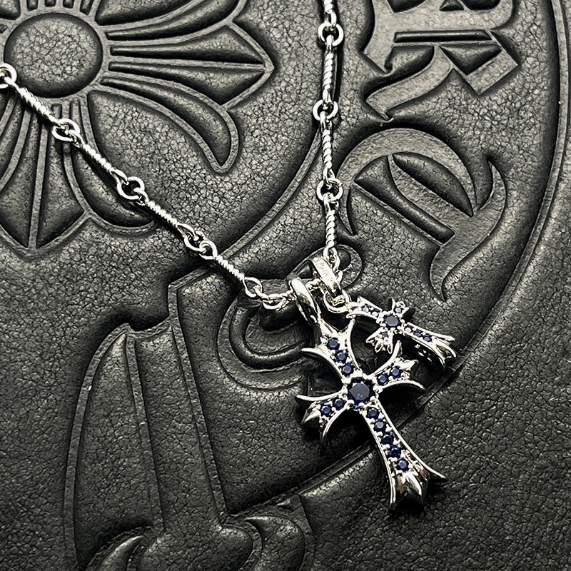 White gold blue diamond