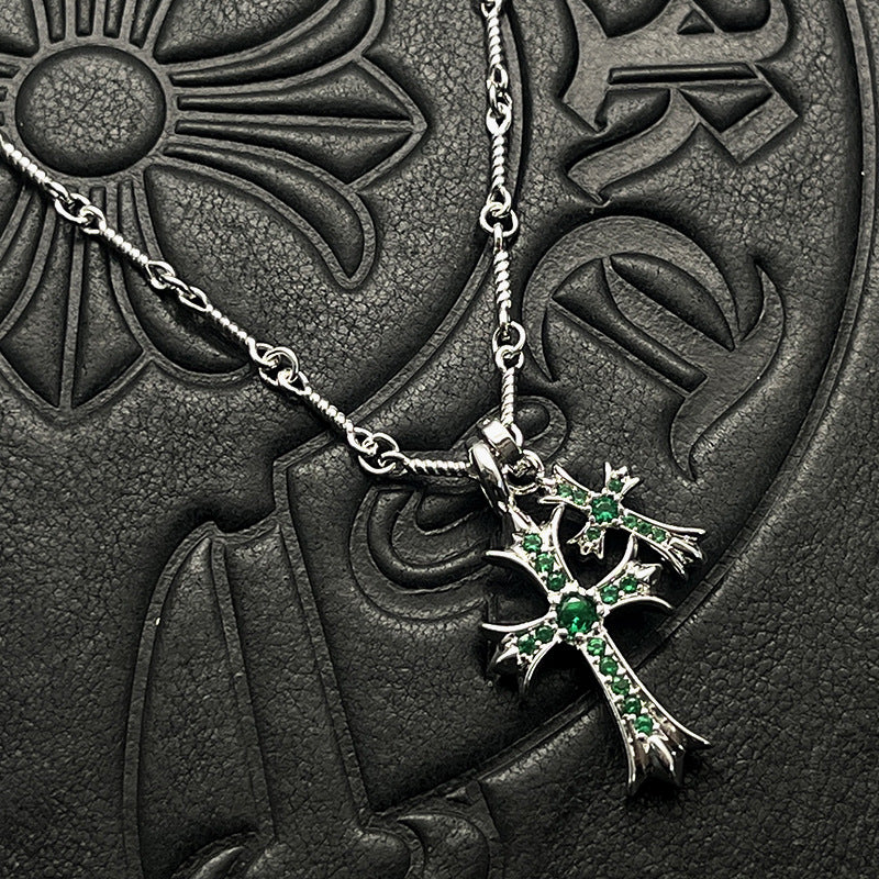 White gold green diamond